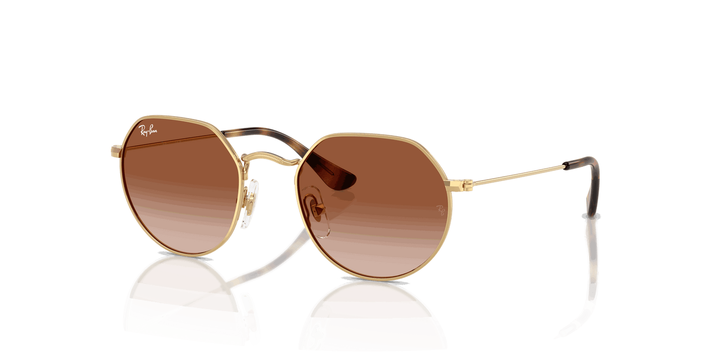 [Gradient Brown Lenses, Polished Arista Gold Frame]