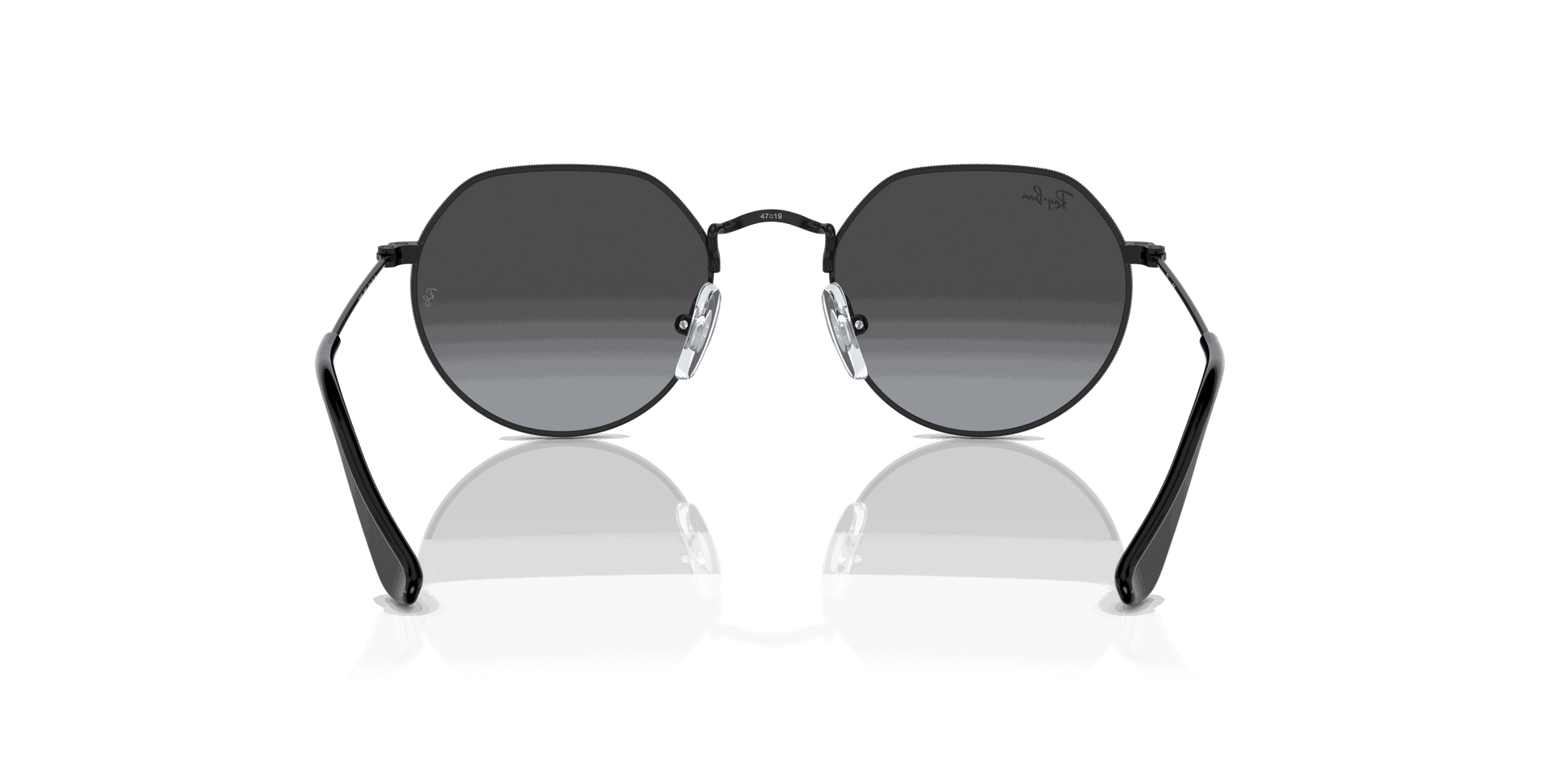 [Grey Gradient Lenses, Polished Black Frame]