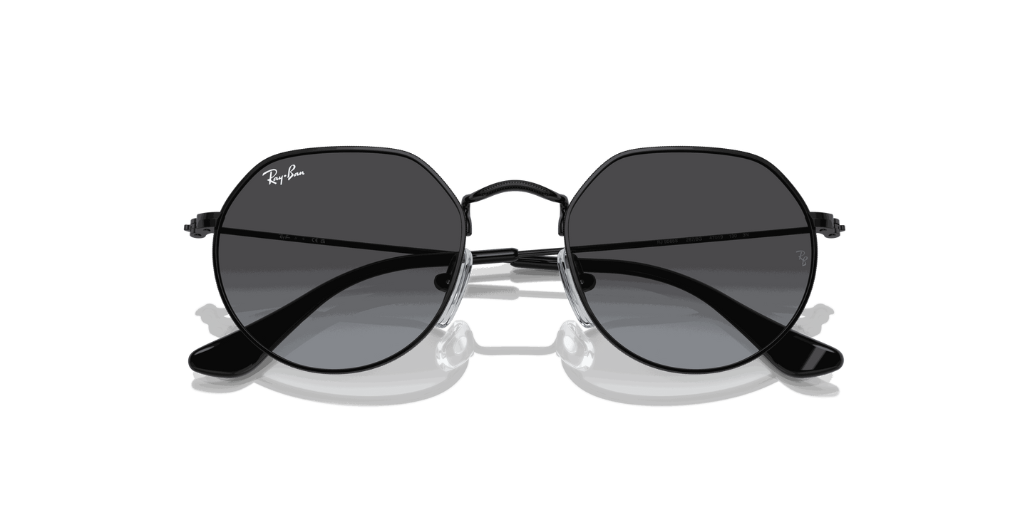 [Grey Gradient Lenses, Polished Black Frame]