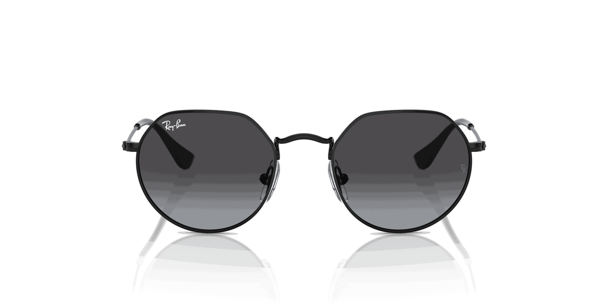[Grey Gradient Lenses, Polished Black Frame]