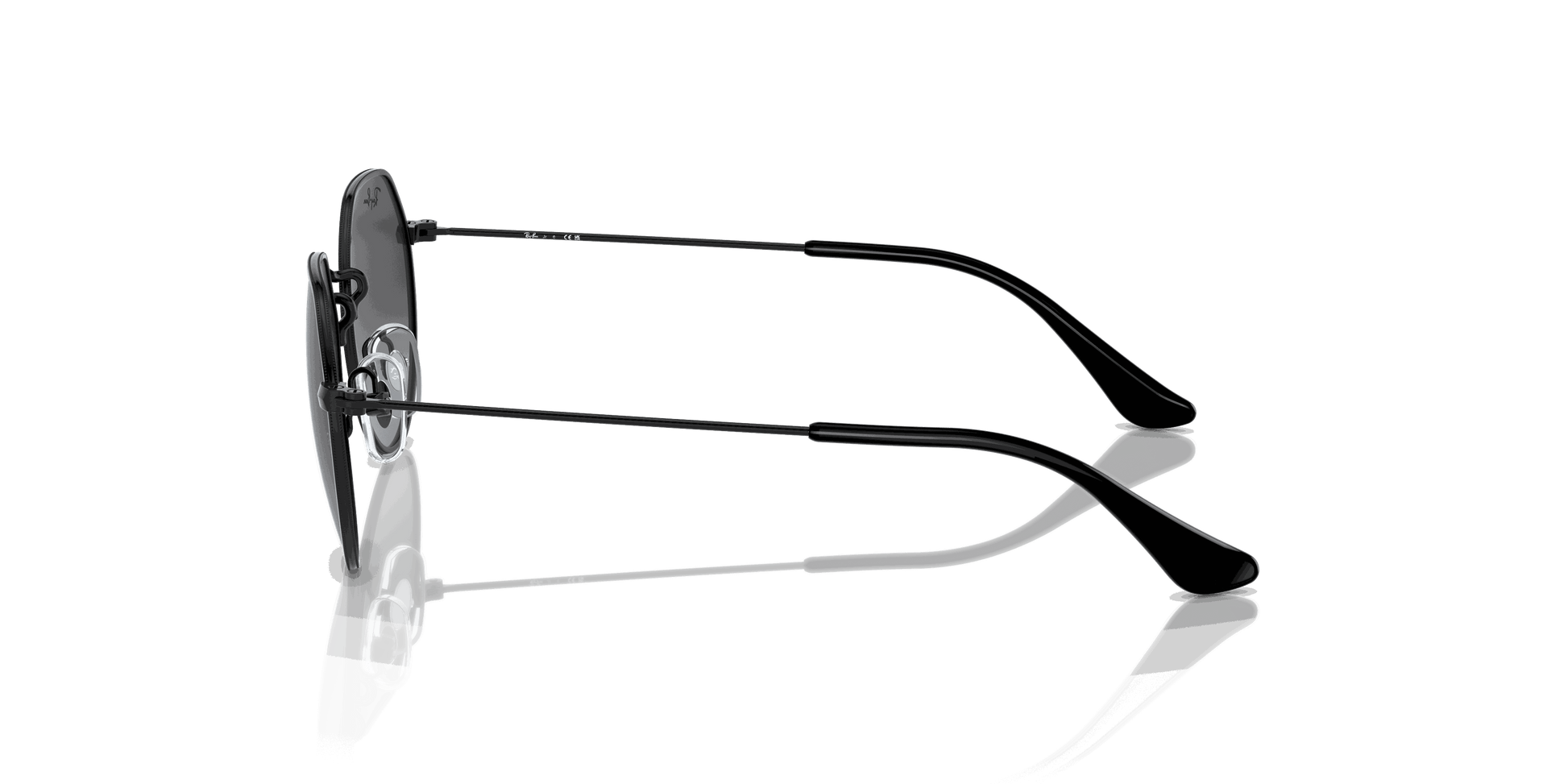 [Grey Gradient Lenses, Polished Black Frame]