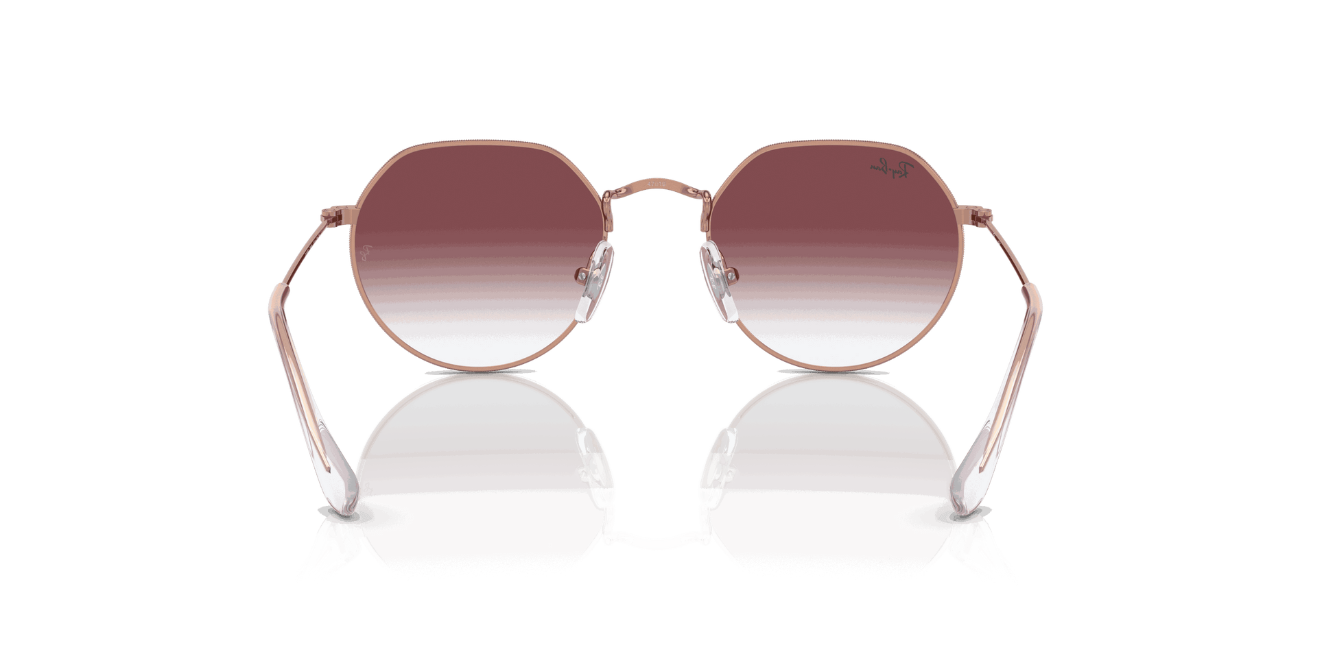 [Gradient Dark Violet Lenses, Polished Rose Gold Frame]