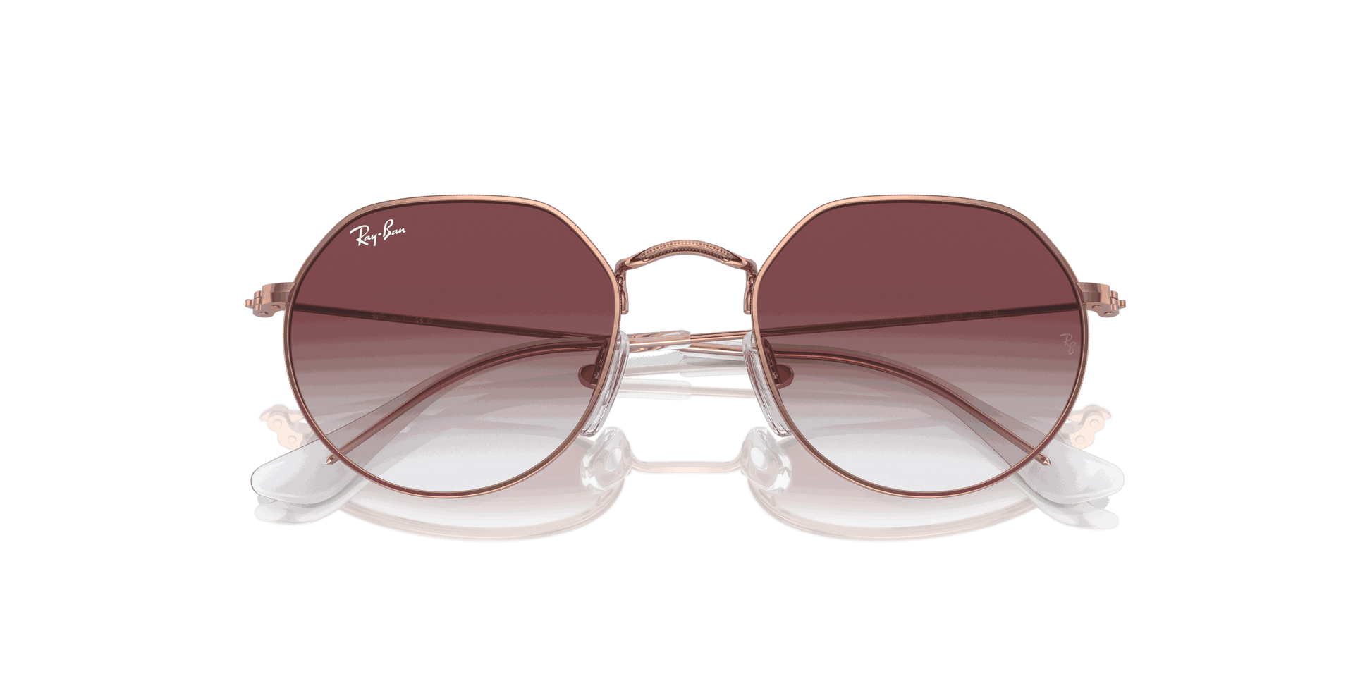 [Gradient Dark Violet Lenses, Polished Rose Gold Frame]