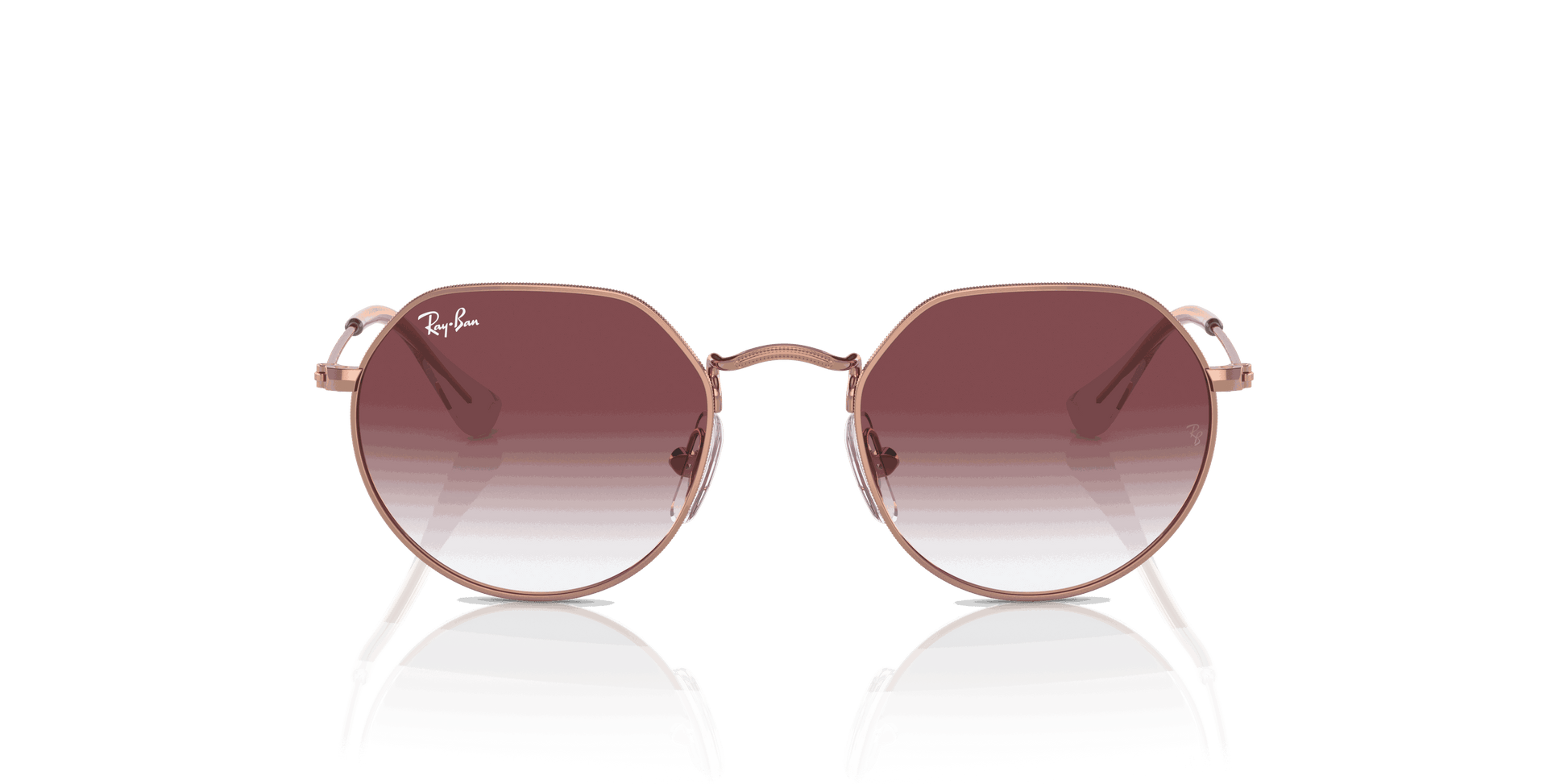 [Gradient Dark Violet Lenses, Polished Rose Gold Frame]