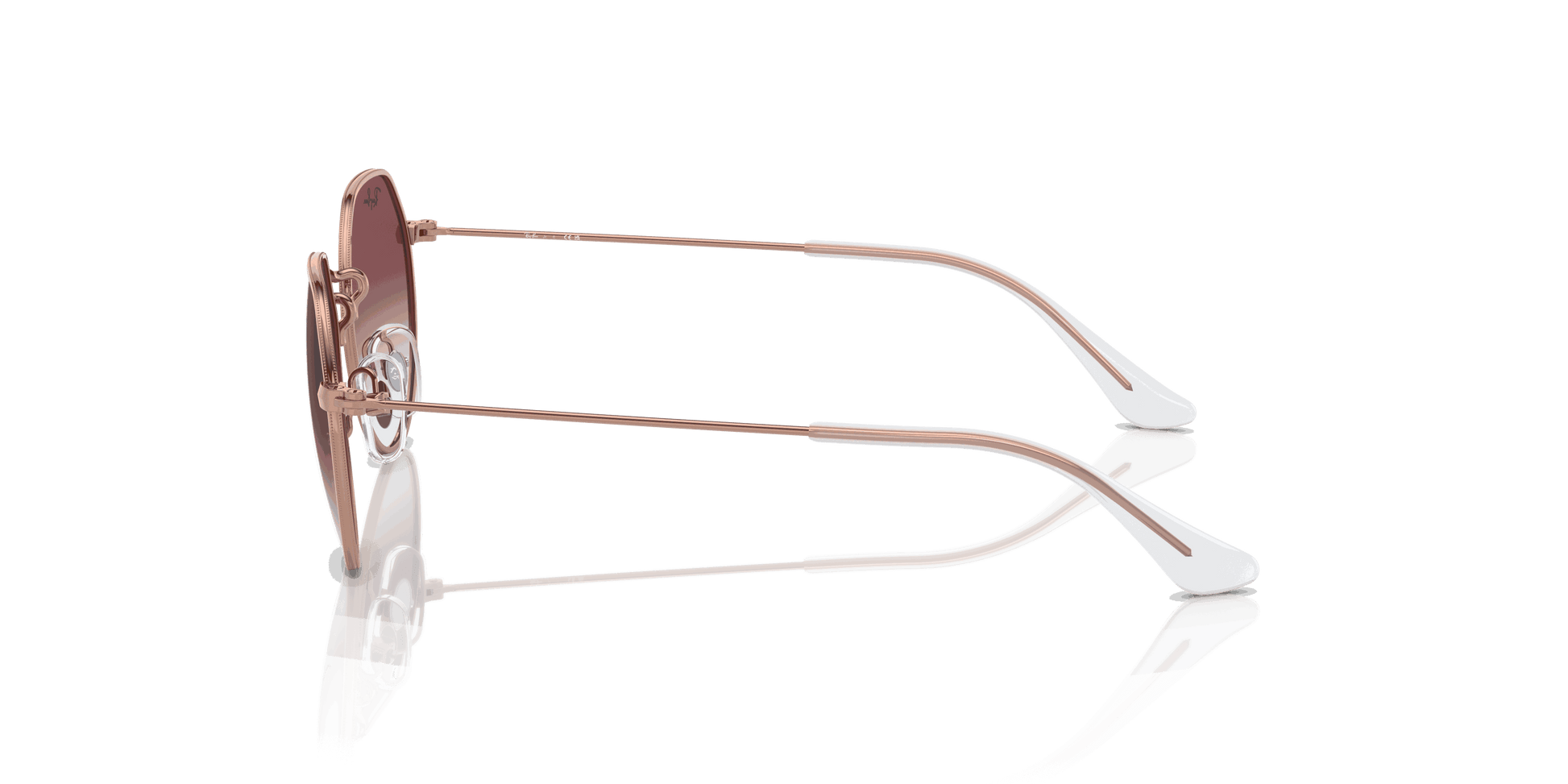 [Gradient Dark Violet Lenses, Polished Rose Gold Frame]