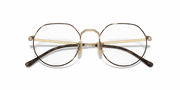 Clear Lenses, Polished Havana On Gold Frame