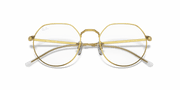 Clear Lenses, Polished Gold Frame