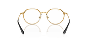 Clear Lenses, Polished Black On Gold Frame