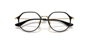 Clear Lenses, Polished Black On Gold Frame