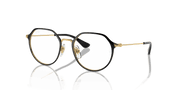 Clear Lenses, Polished Black On Gold Frame