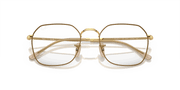 Clear Lenses, Polished Beige On Gold Frame