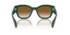 [Clear & Brown Lenses, Polished Striped Green On Green Frame]