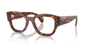 Clear Lenses, Polished Striped Havana Frame