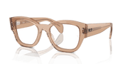 Clear Lenses, Polished Transparent Light Brown Frame