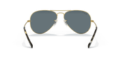 Dark Blue Lenses, Polished Gold Frame