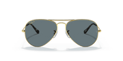 Dark Blue Lenses, Polished Gold Frame