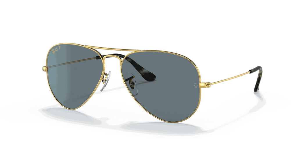 [Dark Blue Lenses, Polished Gold Frame]