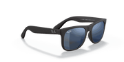 Blue Mirror Lenses, Matte Rubber Black Frame