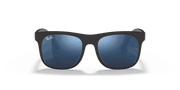 Blue Mirror Lenses, Matte Rubber Black Frame