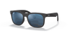 [Blue Mirror Lenses, Matte Rubber Black Frame]