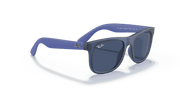 Dark Blue Lenses, Matte Transparent Blue Frame