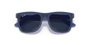 Dark Blue Lenses, Matte Transparent Blue Frame