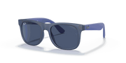 Dark Blue Lenses, Matte Transparent Blue Frame