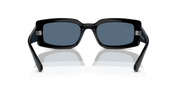 Dark Blue Lenses, Polished Black Frame