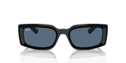 Dark Blue Lenses, Polished Black Frame