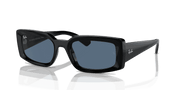 Dark Blue Lenses, Polished Black Frame