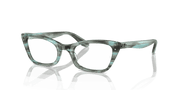 Clear Lenses, Polished Striped Green Frame