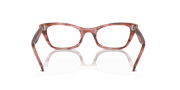 Clear Lenses, Polished Striped Pink Frame