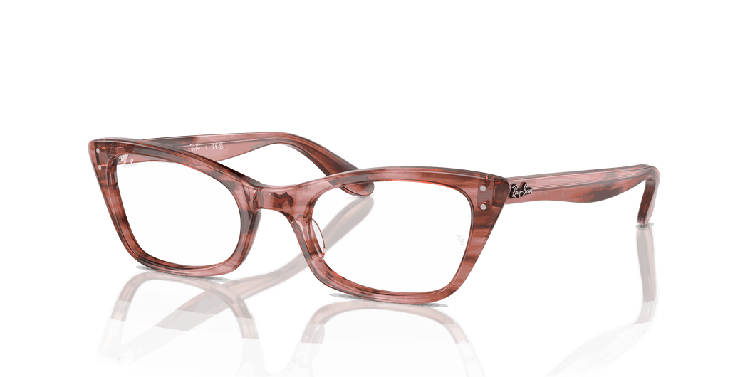 [Clear Lenses, Polished Striped Pink Frame]