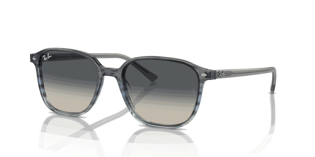 [Grey Lenses, Polished Striped Grey & Blue Frame]