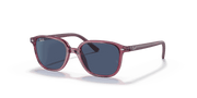 Dark Blue Lenses, Polished Transparent Pink Frame