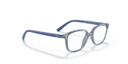 Clear Lenses, Polished Transparent Blue Frame