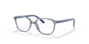 Clear Lenses, Polished Transparent Blue Frame