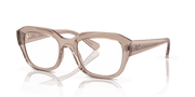 Clear Lenses, Polished Transparent Light Brown Frame