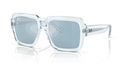 Light Blue/Silver Lenses, Polished Transparent Light Blue Frame