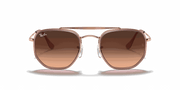 Pink/Brown Gradient Lenses, Polished Copper Frame