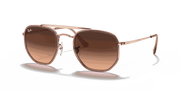 Pink/Brown Gradient Lenses, Polished Copper Frame