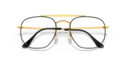 Clear Lenses, Polished Black On Gold Frame