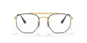 Clear Lenses, Polished Black On Gold Frame