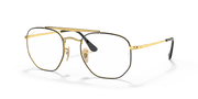 Clear Lenses, Polished Black On Gold Frame