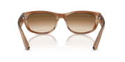 Clear Gradient Brown Lenses, Polished Striped Brown Frame