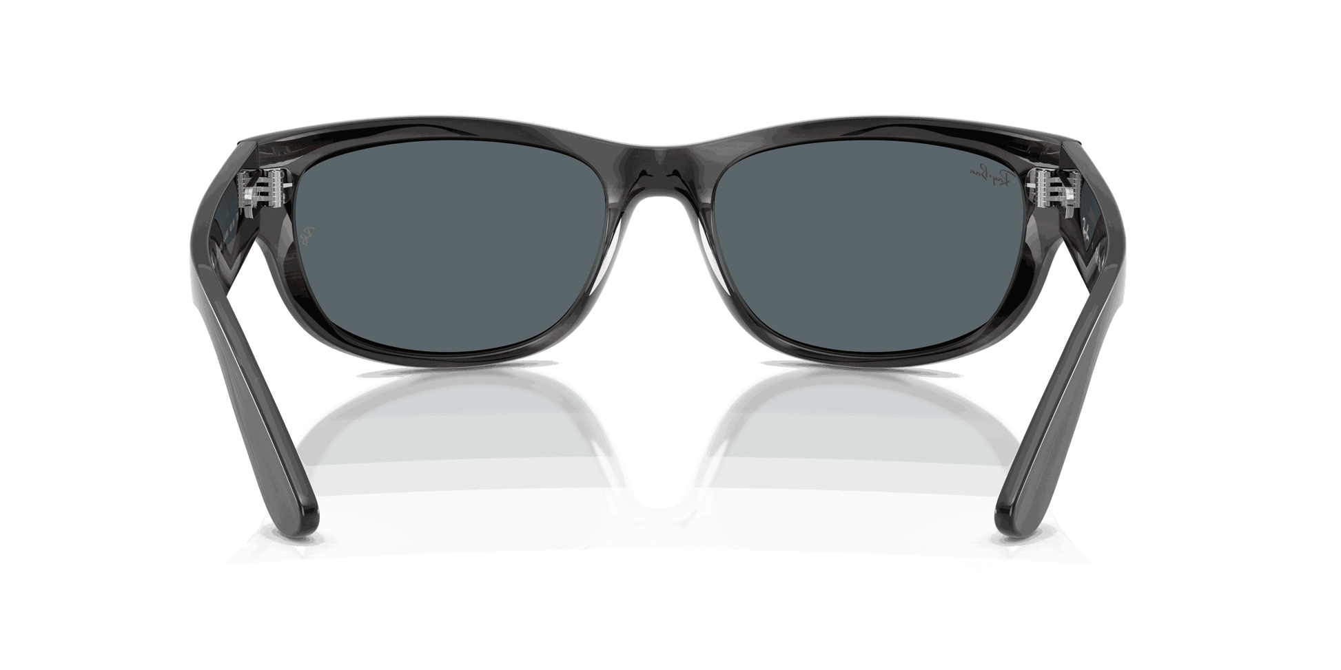 [Blue Lenses, Polished Striped Gray Frame]