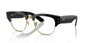 Clear Lenses, Polished Black On Gold Frame