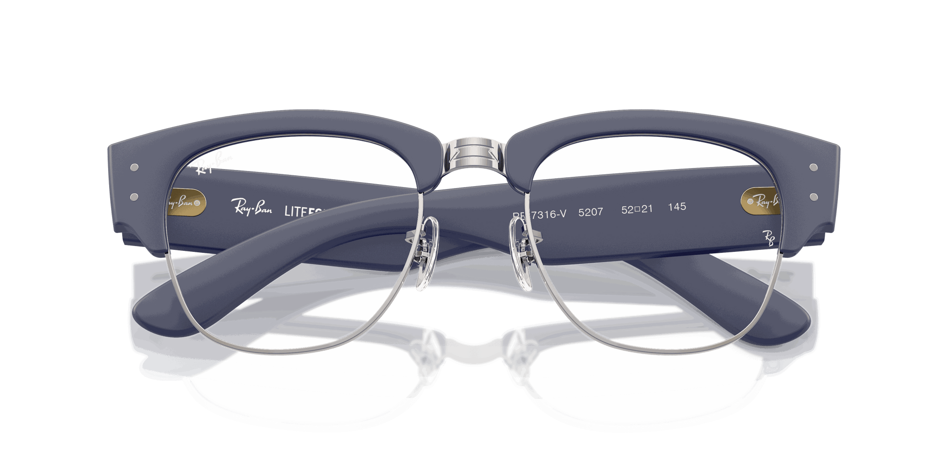 [Clear Lenses, Matte Sand Blue On Gunmetal Frame]