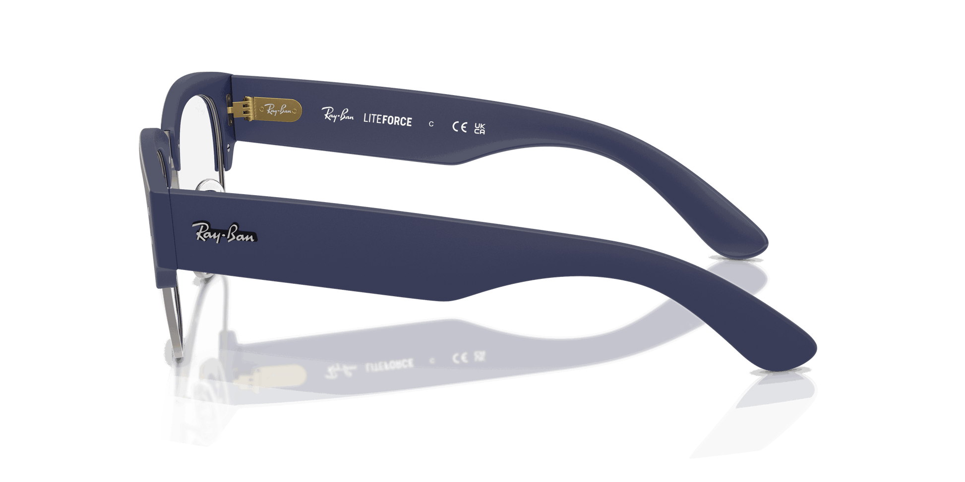 [Clear Lenses, Matte Sand Blue On Gunmetal Frame]