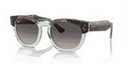 Grey Lenses, Polished Havana On Transparent Green Frame